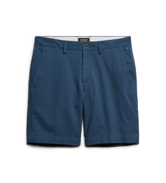 Superdry Raztegljive hlače Chino modre barve