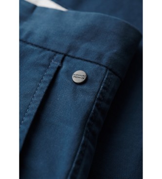 Superdry Raztegljive hlače Chino modre barve