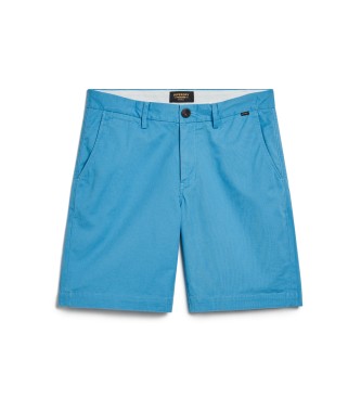 Superdry Hellblaue Stretch-Chino-Shorts
