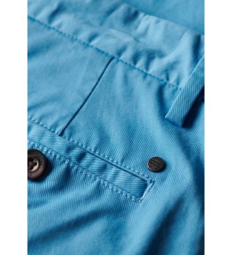 Superdry Hellblaue Stretch-Chino-Shorts
