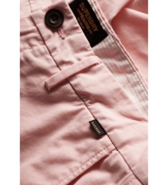 Superdry Chino raztegljive kratke hlače roza