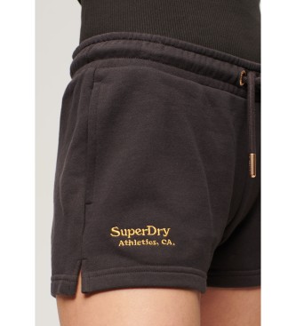 Superdry Pantaln Corto con logotipo Essential negro
