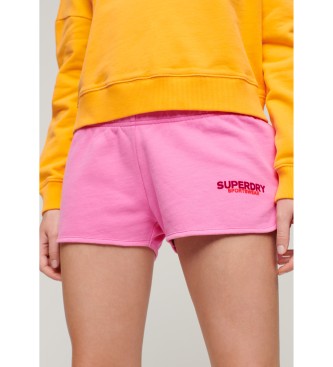 Superdry Spodenki Sportswear Racer Shorts różowe
