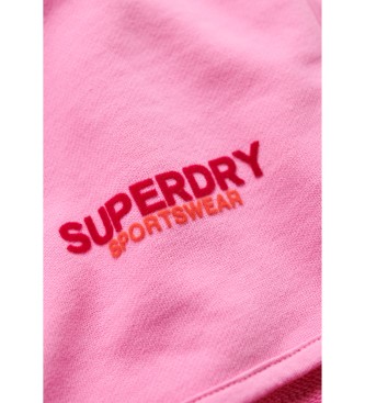 Superdry Spodenki Sportswear Racer Shorts różowe
