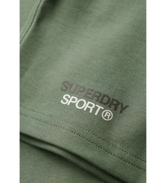 Superdry Cales com logtipo Sport Tech verde