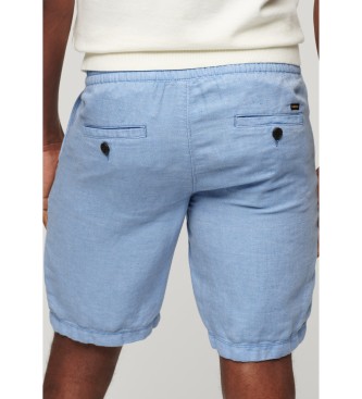 Superdry Blauwe linnen shorts