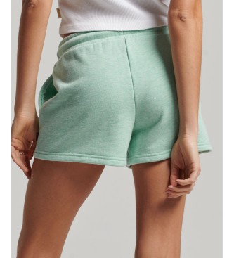 Superdry Pantalones cortos de punto con el logotipo Vintage bordado verde