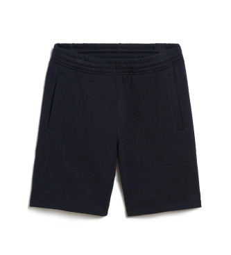 Superdry Essential pletene kratke hlače z logotipom črne barve