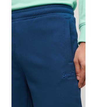 Superdry Calções de malha com logótipo Essential azul-marinho