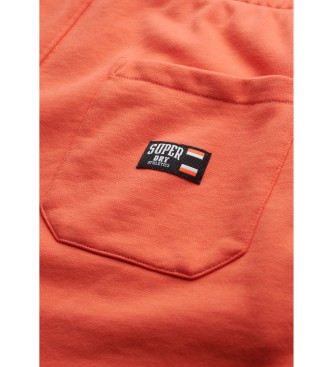 Superdry Gebreide shorts met logo Essential oranje