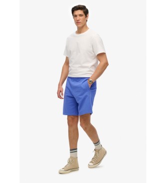 Superdry Gebreide shorts met logo Essential blauw