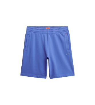 Superdry Gebreide shorts met logo Essential blauw