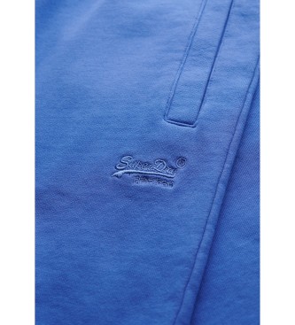 Superdry Gebreide shorts met logo Essential blauw