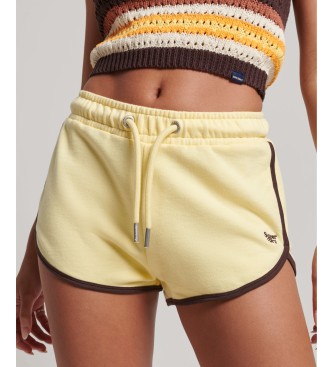 Superdry Knitted shorts with logo Vintage Logo Racer yellow