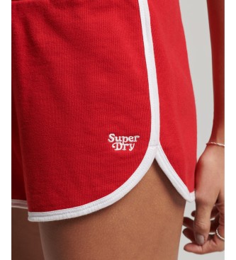 Superdry Pletene kratke hlače Vintage Logo Racer rdeče