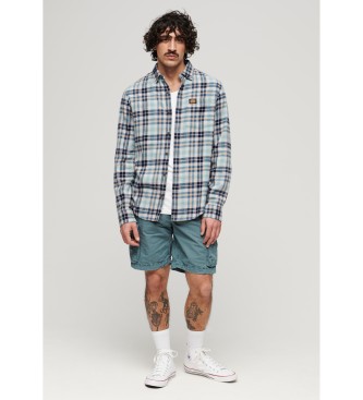 Superdry Short ligero estilo paracaidista azul