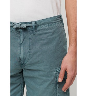 Superdry Short ligero estilo paracaidista azul