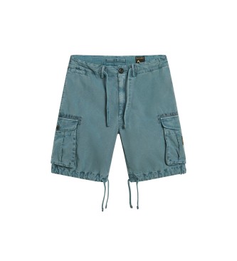 Superdry Short ligero estilo paracaidista azul