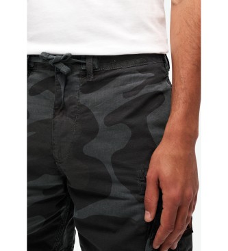 Superdry Short ligero estilo paracaidista negro