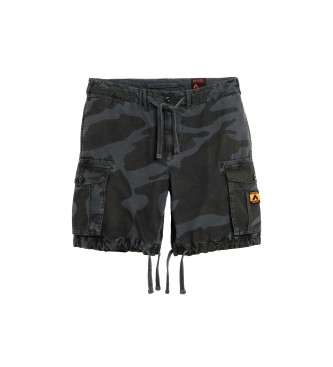 Superdry Short ligero estilo paracaidista negro