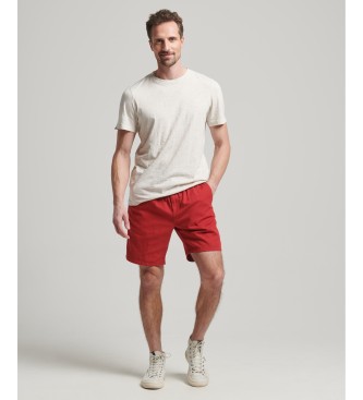 Superdry Vintage rdeče kratke hlače s prelivanjem