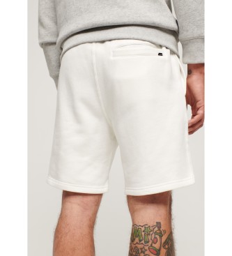 Superdry Luźne szorty z wytłoczonym detalem Sportswear białe