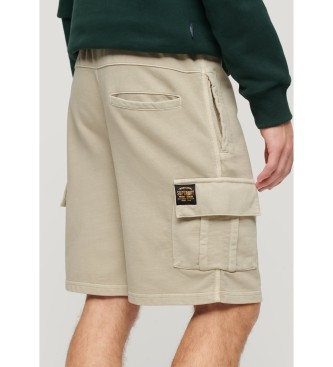 Superdry Cargo shorts med beige kontrastsyninger