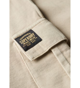 Superdry Cargo shorts with beige contrast stitching