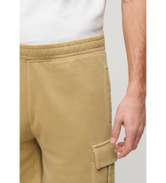 Superdry Cargo shorts with brown contrast stitching