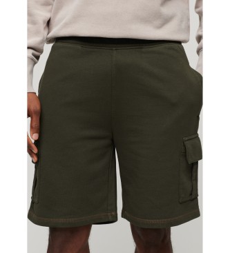 Superdry Cargo shorts with green contrast stitching