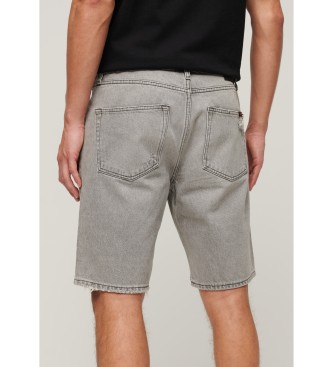 Superdry Grey straight denim shorts