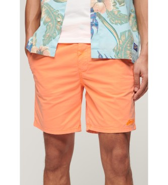 Superdry Spodenki Walk Shorts pomarańczowe