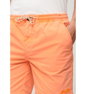 Superdry Spodenki Walk Shorts pomarańczowe