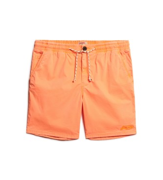 Superdry Spodenki Walk Shorts pomarańczowe