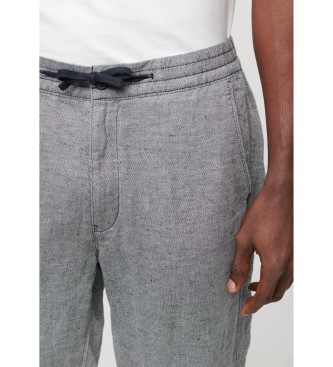 Superdry Linnen broek met grijs trekkoord