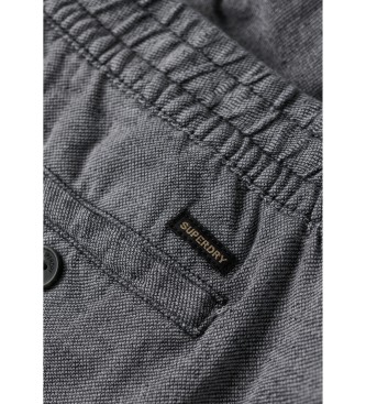 Superdry Lanene hlače s sivo vrvico