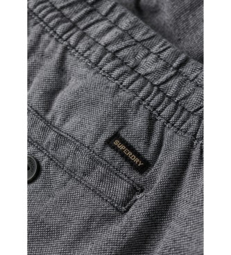 Superdry Linnen broek met grijs trekkoord