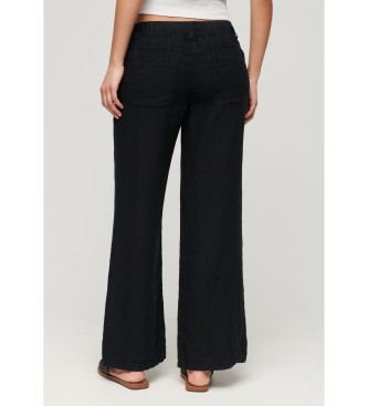 Superdry Linen trousers black