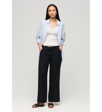 Superdry Linen trousers black