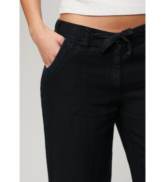 Superdry Linen trousers black