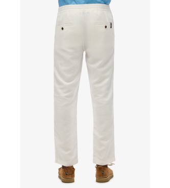 Superdry Linnen broek Merchant wit
