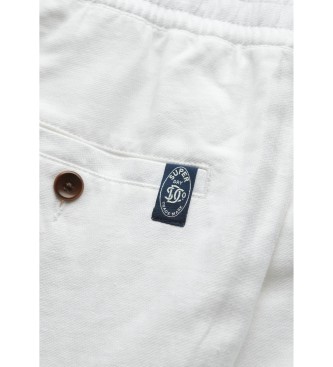 Superdry Linnen broek Merchant wit