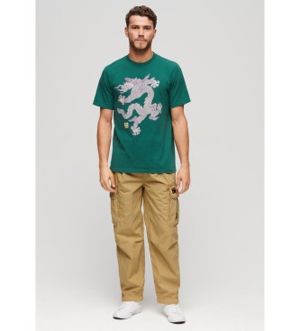 Superdry Parachute beige baggy trousers