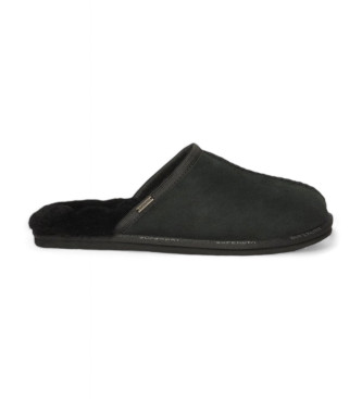 Superdry Black suede heelless slippers