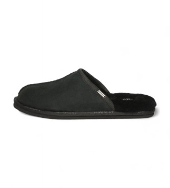 Superdry Black suede heelless slippers