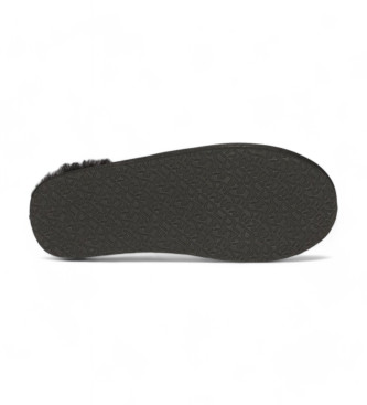 Superdry Black suede heelless slippers