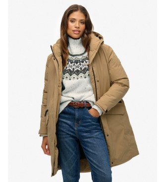 Superdry City Prešita jopica z ribjim repom, bež