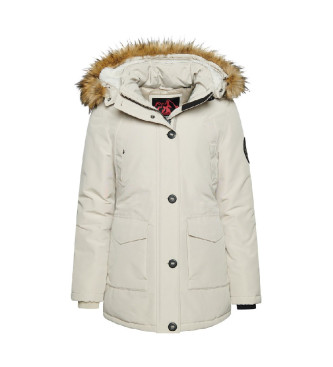 Superdry Parka  capuche en fausse fourrure Everest gris