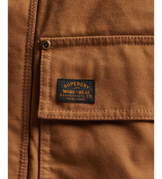 Superdry Parka con capucha Workwear marrn