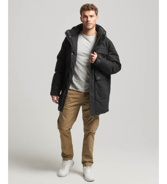 Superdry Parka con capucha Workwear negro